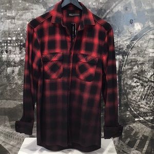 Romeo+Juliet Couture Ombre Plaid Button Down Shirt